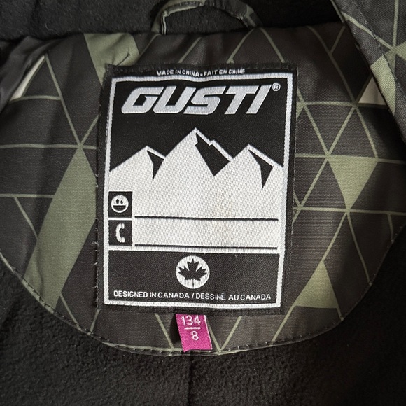 Gusti Black and Green Kids Snowsuit - Picture 5 of 5